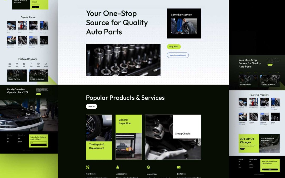 Revamp Your Auto Parts Website with Cybzty’s Exclusive Divi Layout Pack for 60k